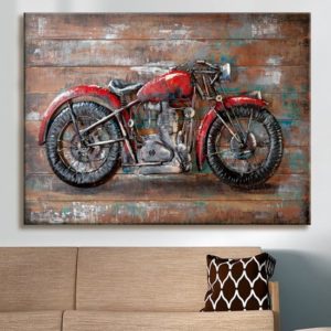 Alte Liebe Picture Metal Wall Art In Copper And Red