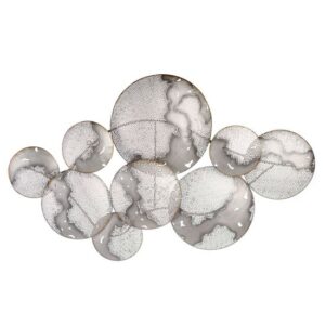 Galaxy Metal Wall Art In Grey And Silver