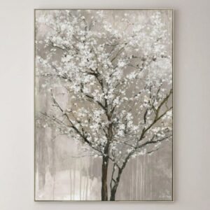 Breccia Canvas Blossom Breeze Wall Art In Gold Frame