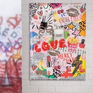 Cheam Wooden Vogue Pop Wall Art In Mutlicoloured