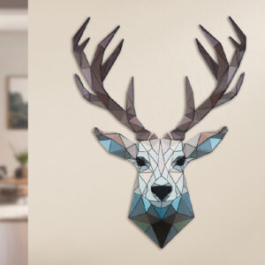 Sanger Metal Deer Wall Art In Multicolour
